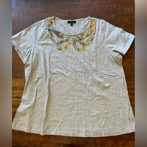 Lovely Lane Bryant Sequined Collar Tshirt 18/20